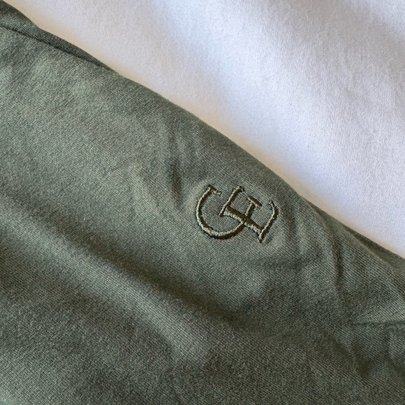 Cozy Earth short sleeve shirt top and shorts bamboo pajama set small olive green - Picture 7 of 13